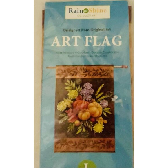 LARGE PORCH FLAG 28 in X 40 in Fall pumpkins - Picture 3 of 8